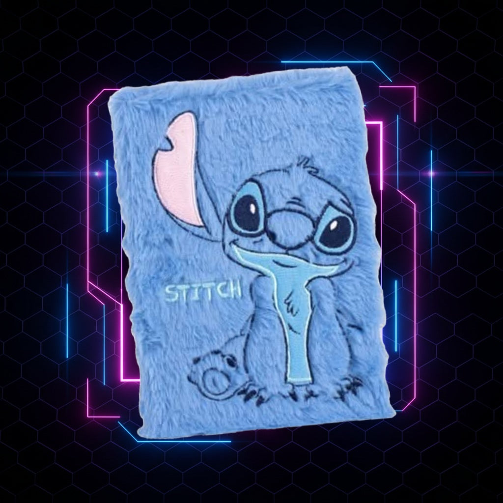 Carnet Stitch en Fourrure Bleue – Carnet Secret Disney Officiel