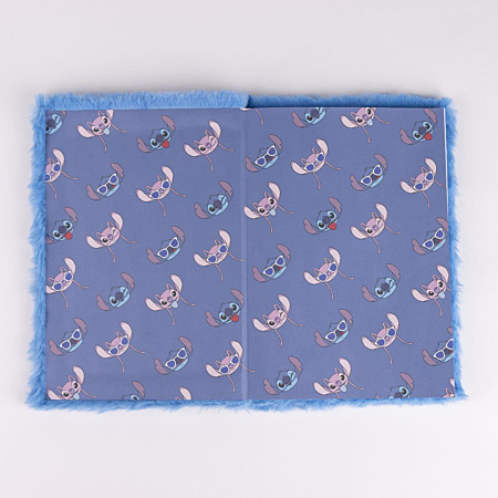 Carnet Stitch en Fourrure Bleue – Carnet Secret Disney Officiel