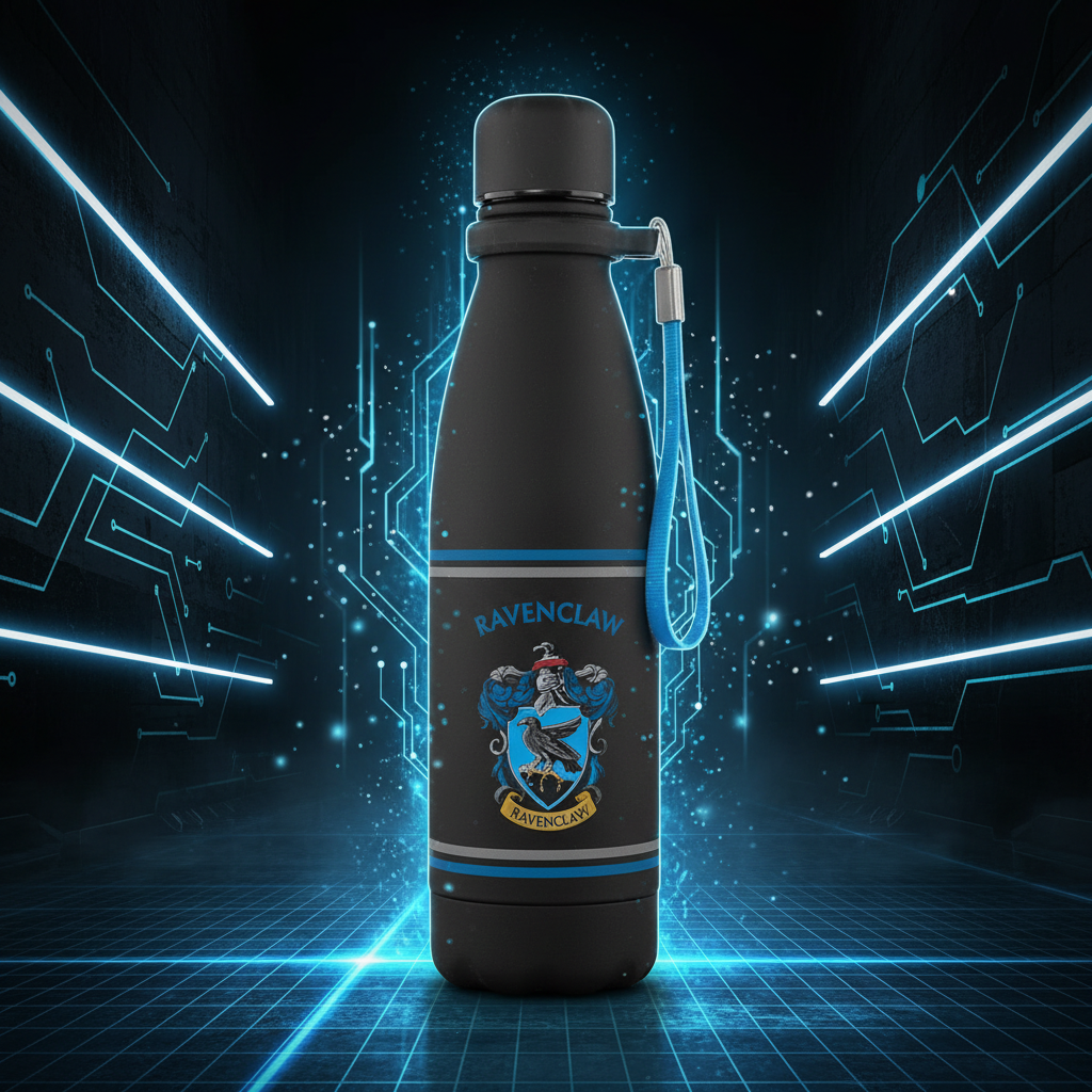 Bouteille isotherme Harry Potter Serdaigle néon bleu et argent