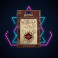 Porte-cartes Harry Potter Carte du Maraudeur emballage sur fond néon gaming