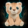 Peluche Lionceau Courageux Wicked - Visuel néon futuriste