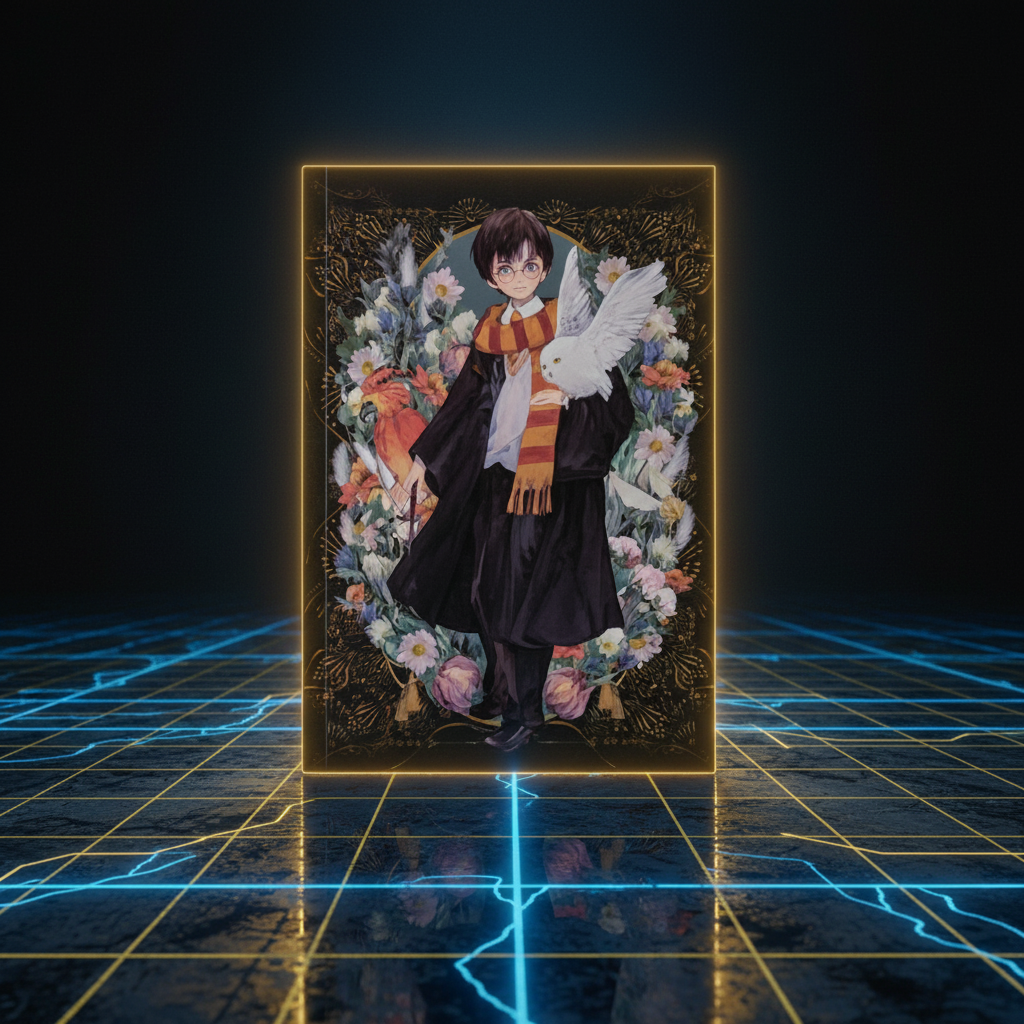 Carnet souple Harry Potter style néon futuriste