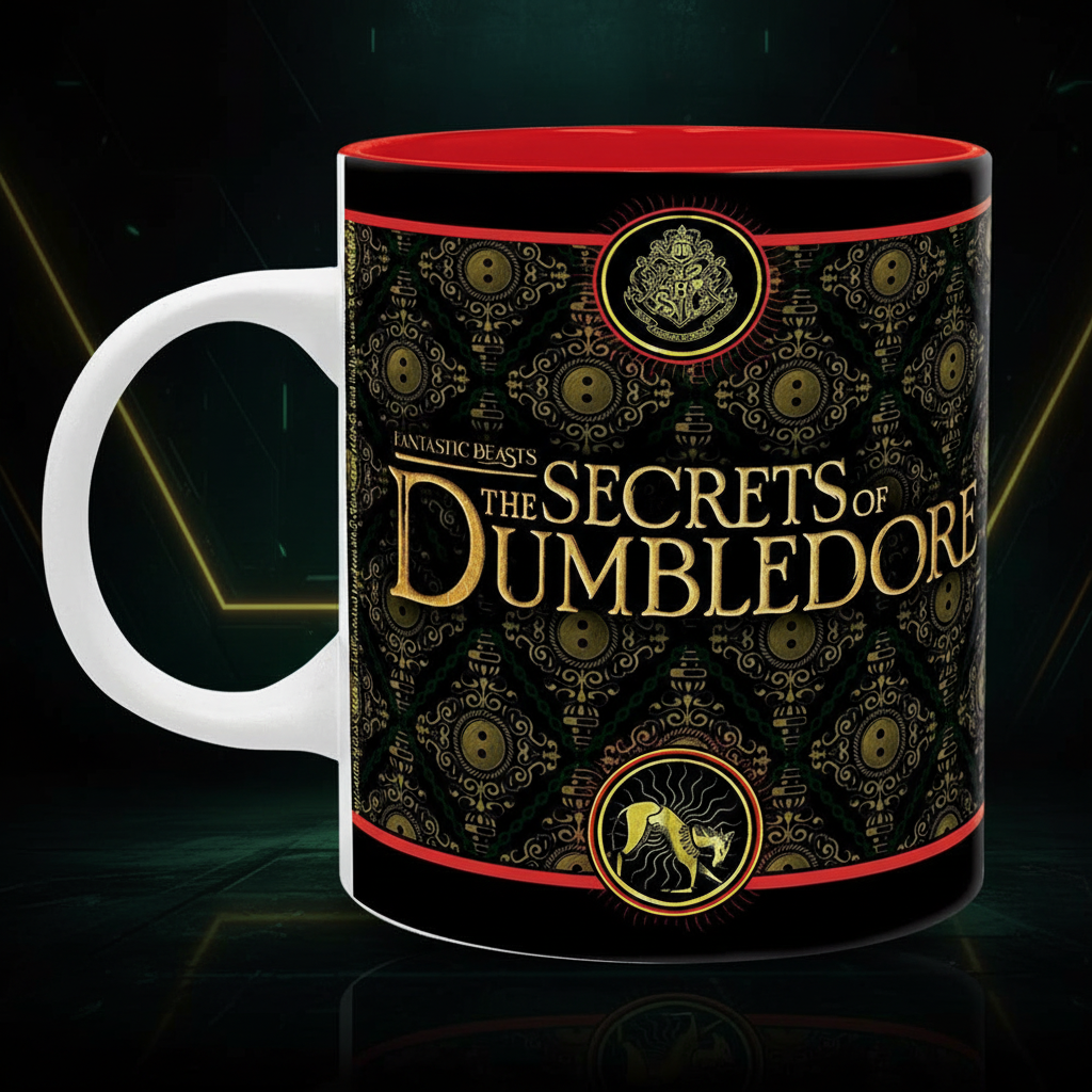 Mug Secrets of Dumbledore - Visuel néon futuriste