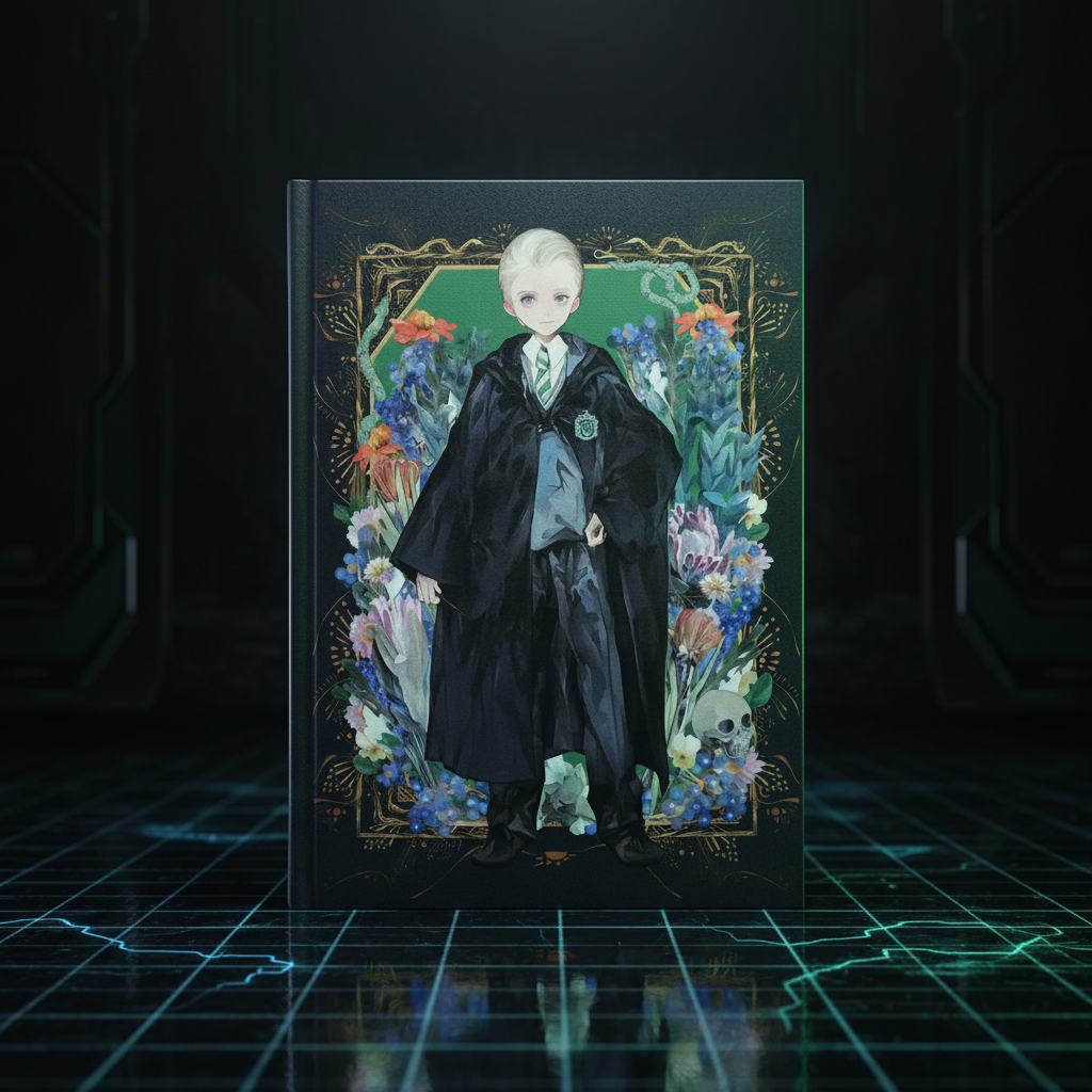 Carnet souple Drago Malefoy style néon futuriste