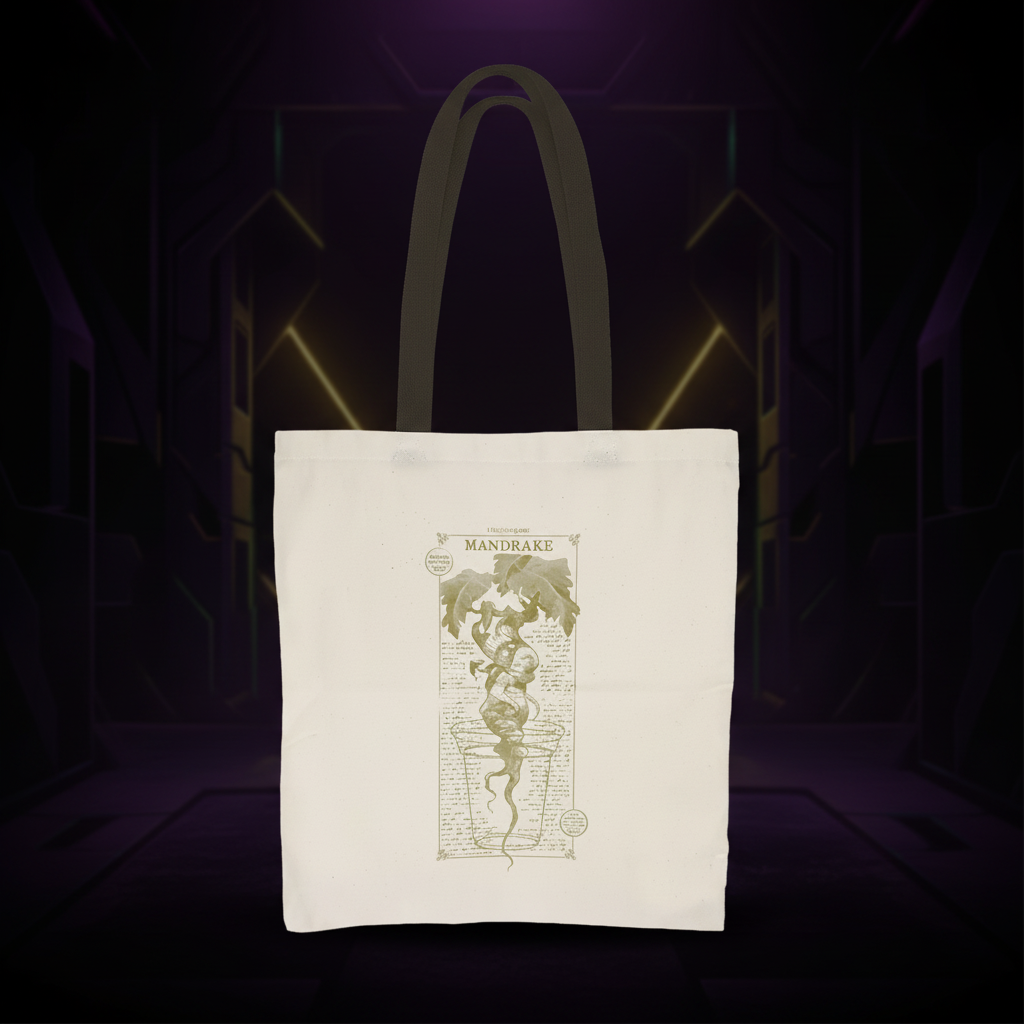 Tote Bag Mandrake - Visuel néon futuriste face 2