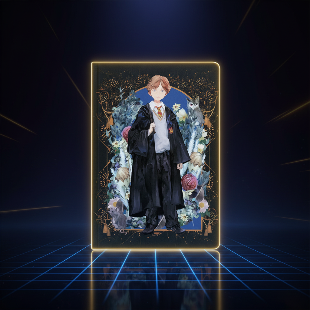 Carnet souple Ron Weasley style néon futuriste
