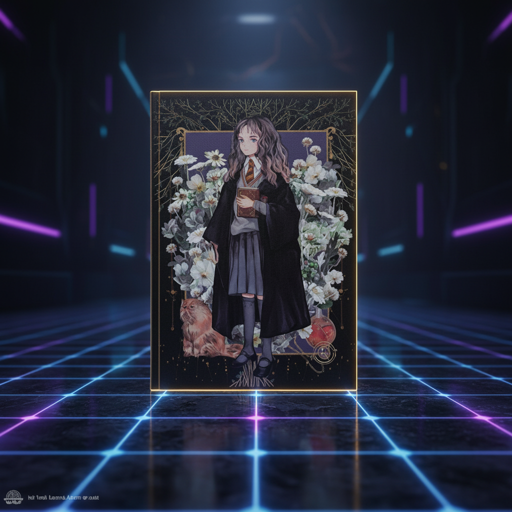 Carnet souple Hermione Granger style néon futuriste