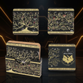 Set 4 Sous-Verres Famille Black - Visuel néon futuriste