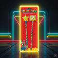 Set Papeterie Super Mario – 2 Crayons & 2 Gommes Toppers | Licence Officielle Nintendo
